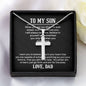 Stainless Cross Necklace w/ MC