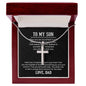 Stainless Cross Necklace w/ MC