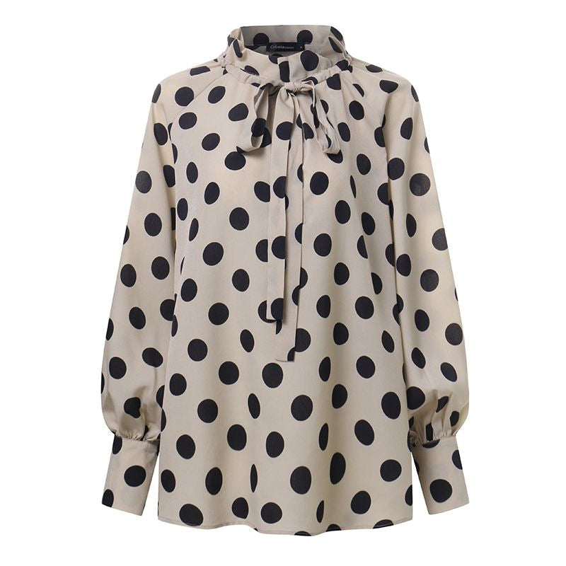 Women's Bow Stand Collar Blouse