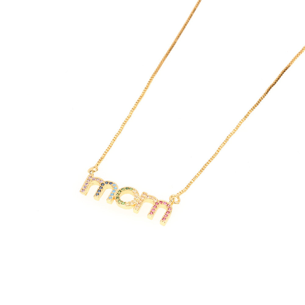 New MOM pendant necklace