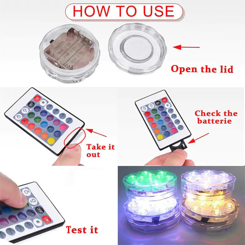 RGB LED Underwater Swimming Pool Light