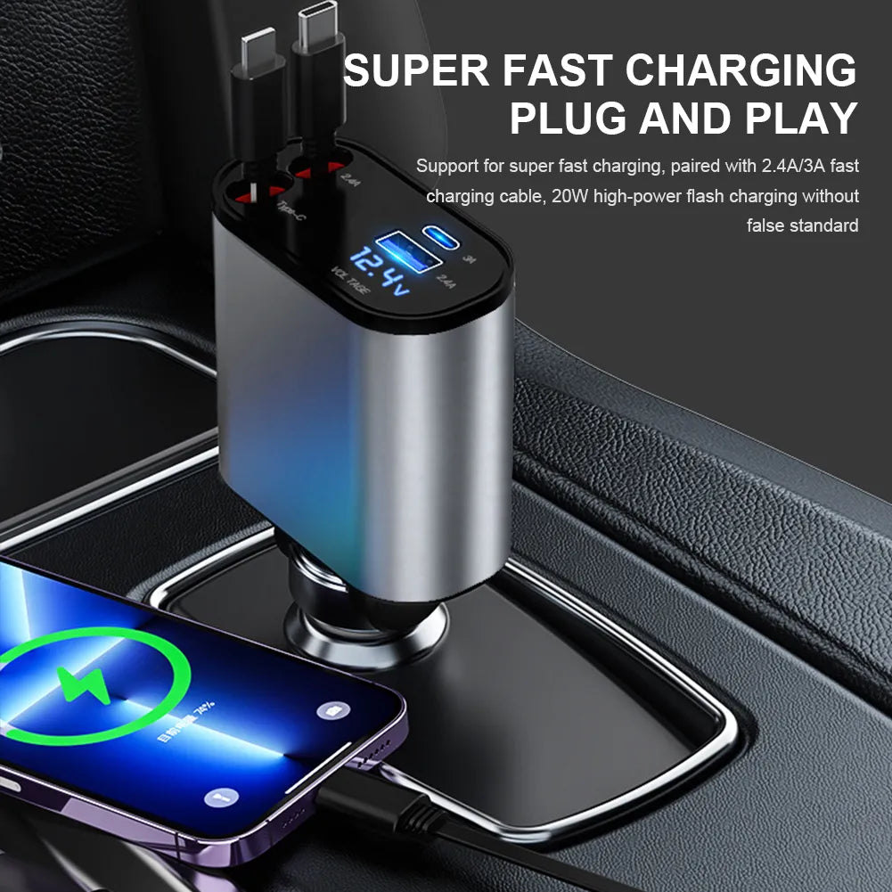 Luxinsly Retractable Car Charger